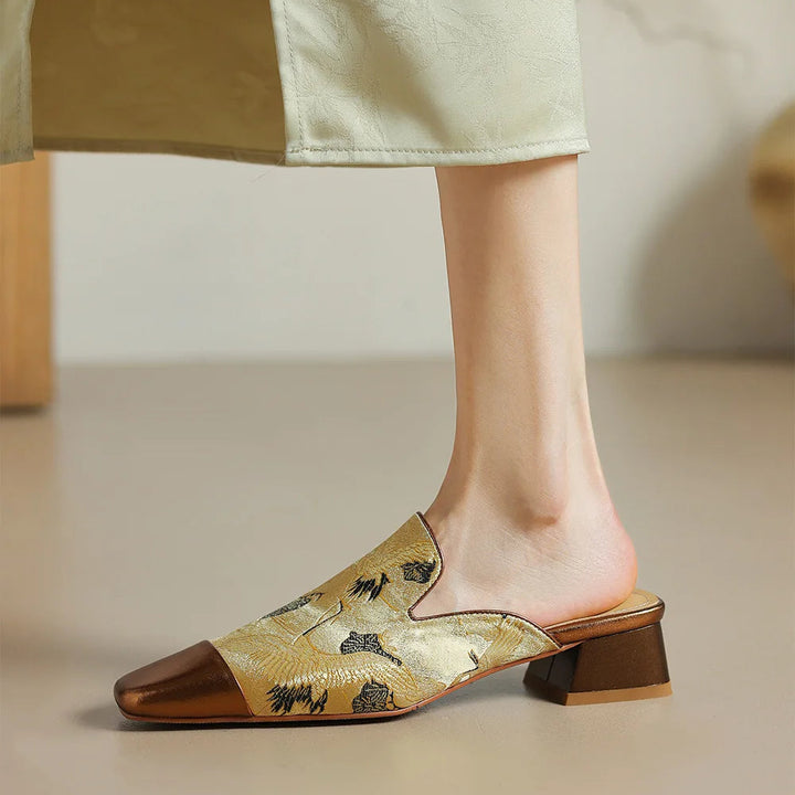 Ortega Floral Embossed Mules