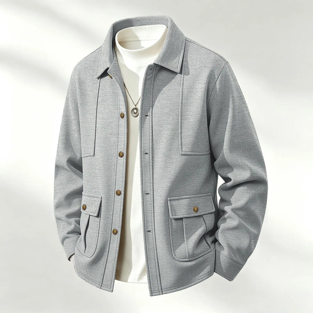 Lachlan Waffle Knit Shirt Jacket