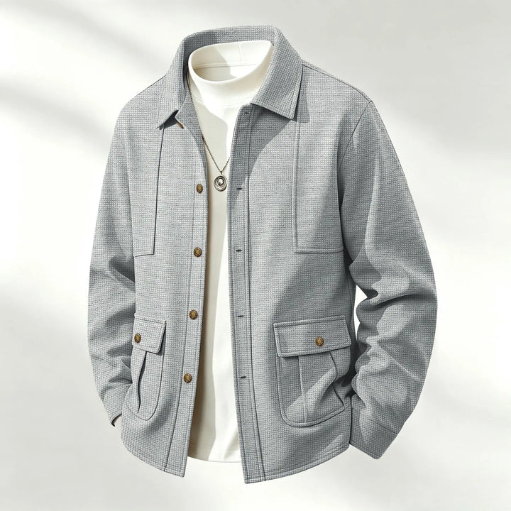 Lachlan Waffle Knit Shirt Jacket