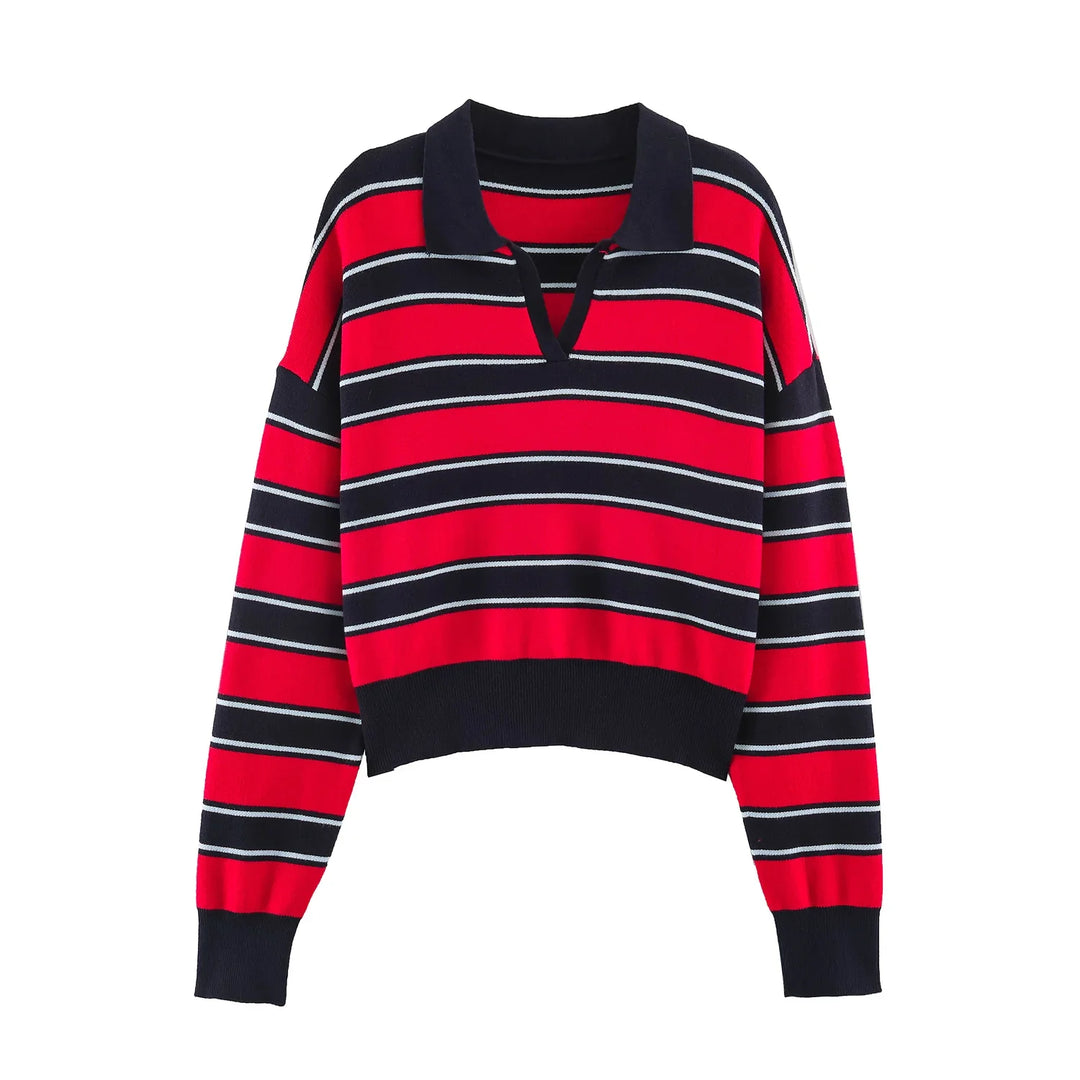 Isolde Johnny Collar Polo Sweater