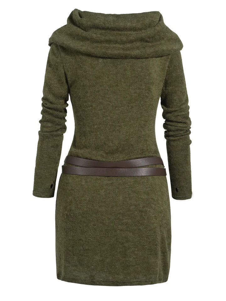 Isolde Cowl Neck Sweater Dress