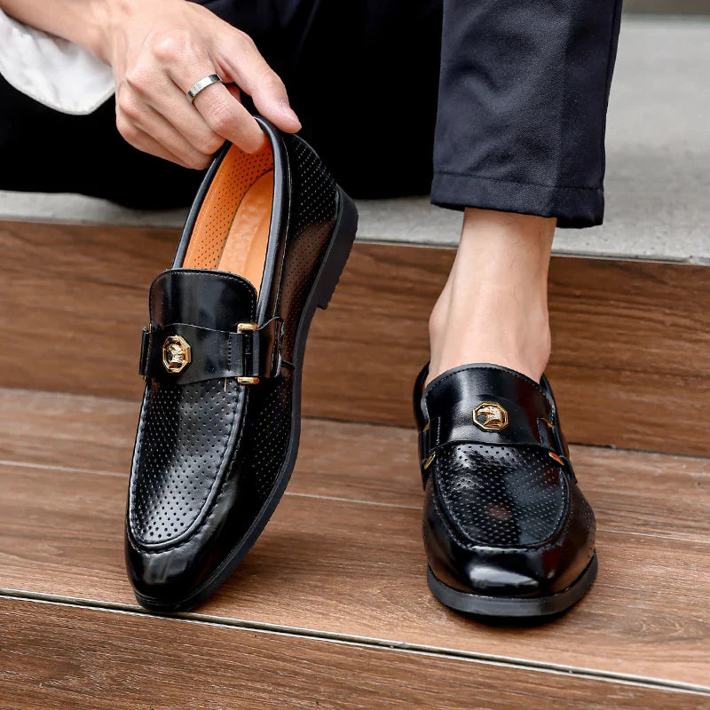Nirvaro Italian Leather Loafers
