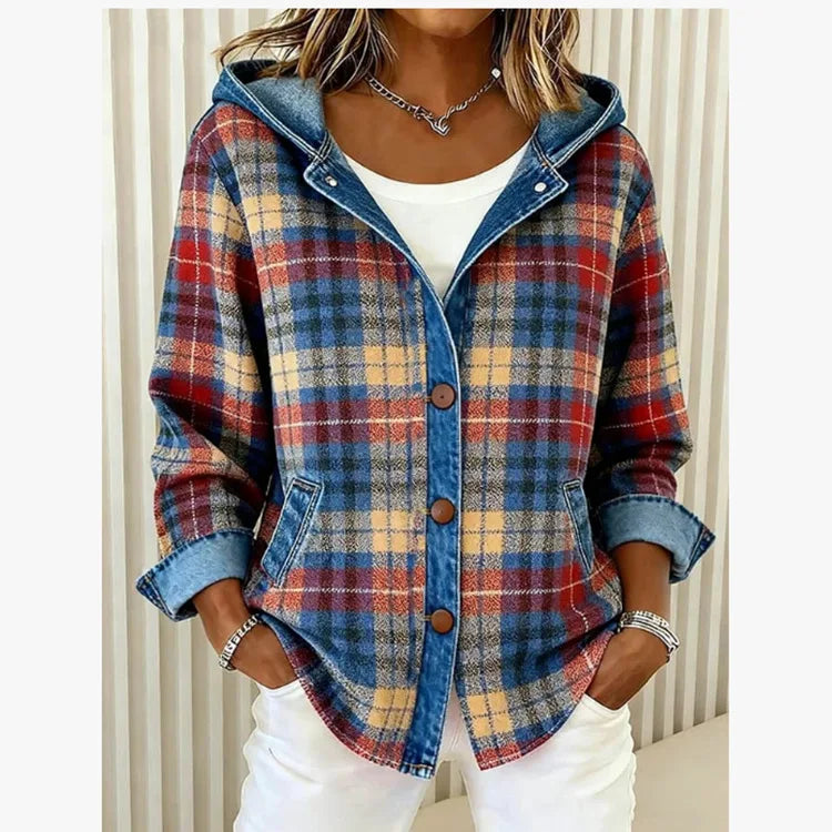 Karen Contrast Plaid Jacket