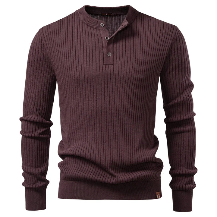 Garrett Ribbed Knit Henley