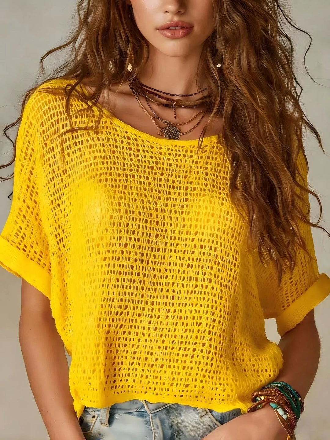 Darlene Breathable Crochet Top