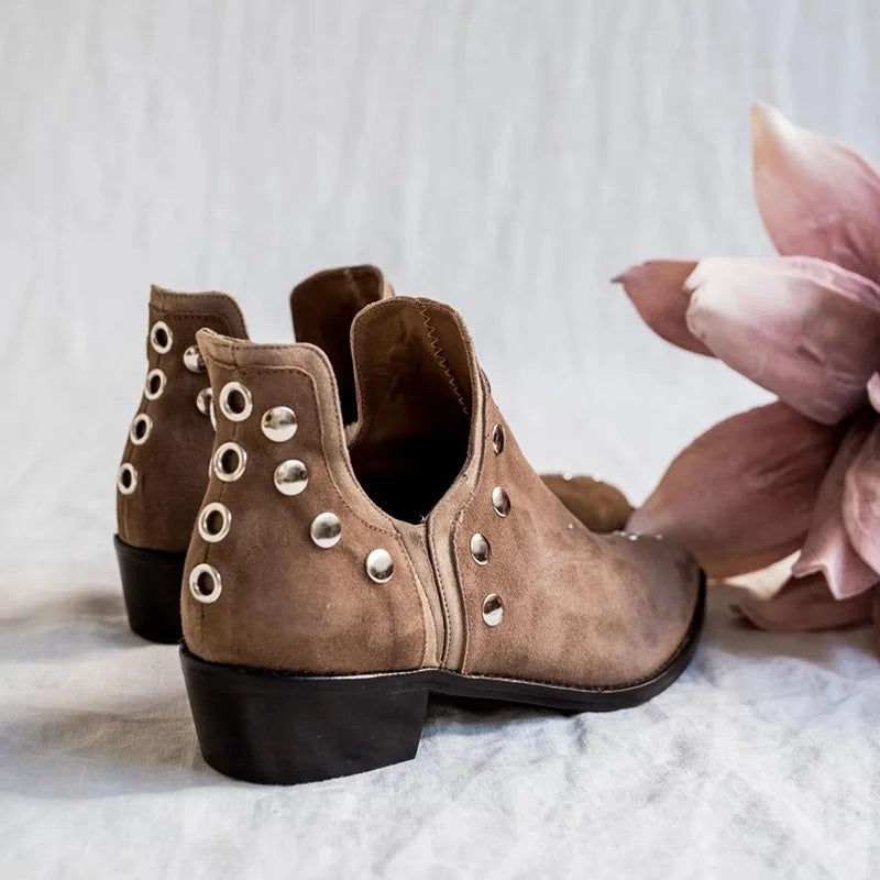 Astrid Stud Pointed Ankle Boot