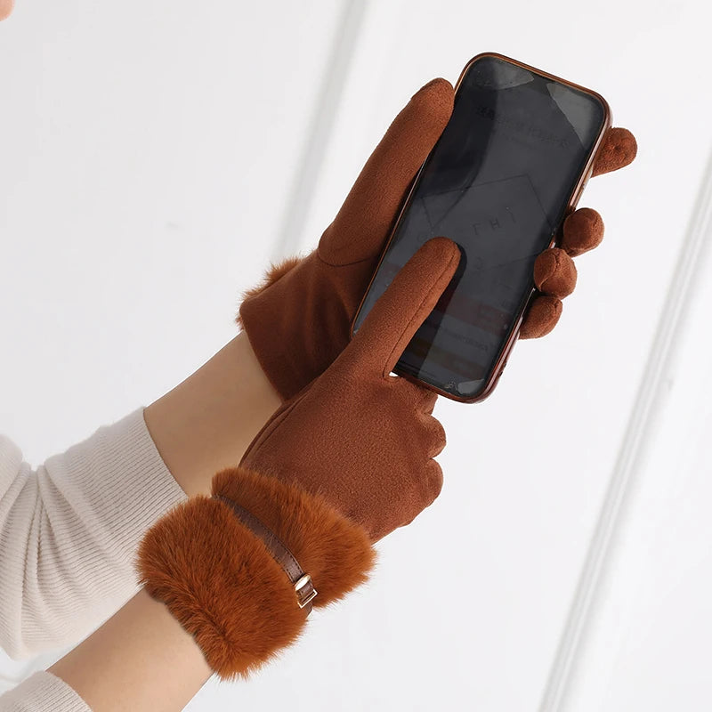 Natasha Faux Fur Gloves