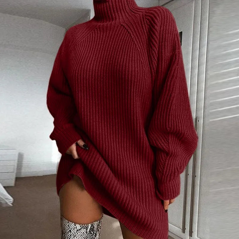 Solaine Oversized Knit Sweater Dress