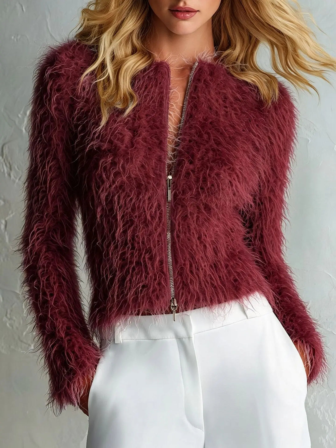 Nanette Faux Fur Cardigan