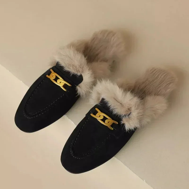 Aurelia Whisper Fur Mules
