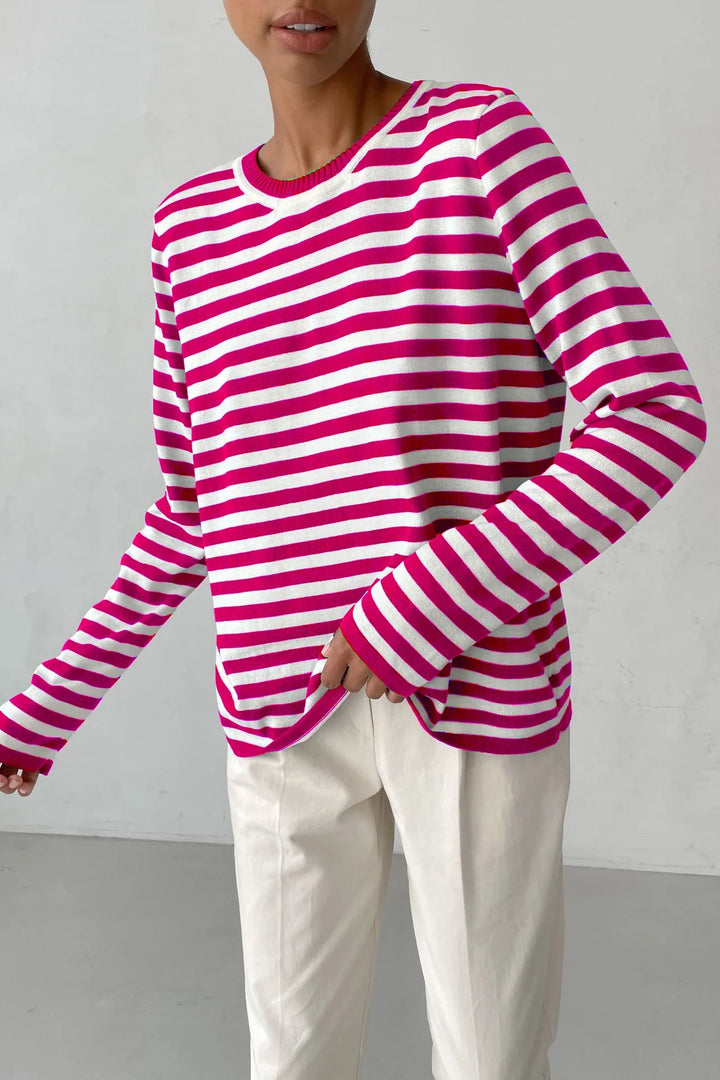Marielle Striped Crew Sweater