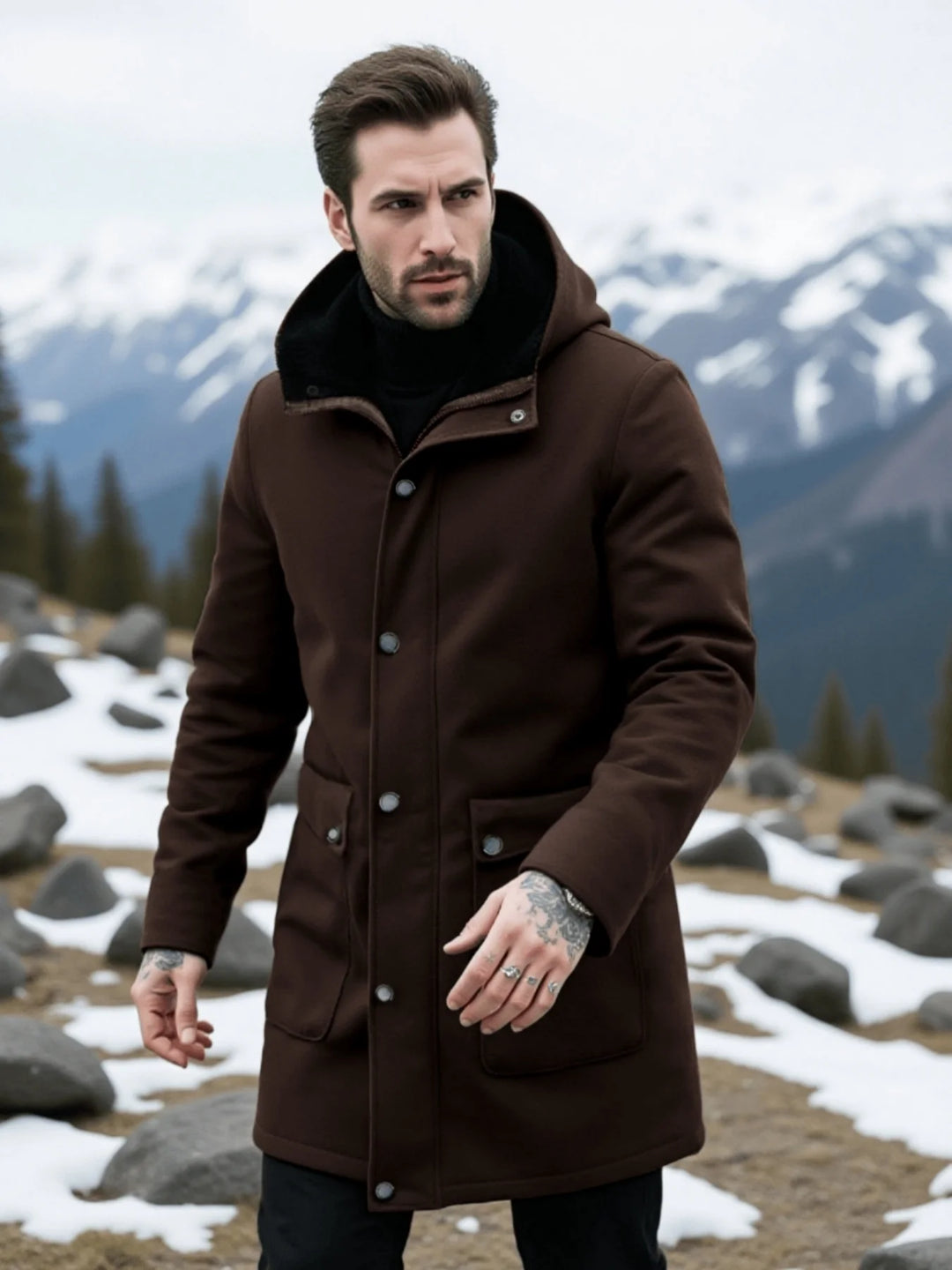Marcello Fleece Hooded Coat