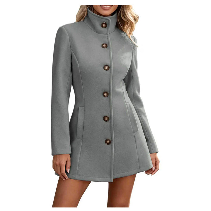 Vesper Stand Collar Peacoat