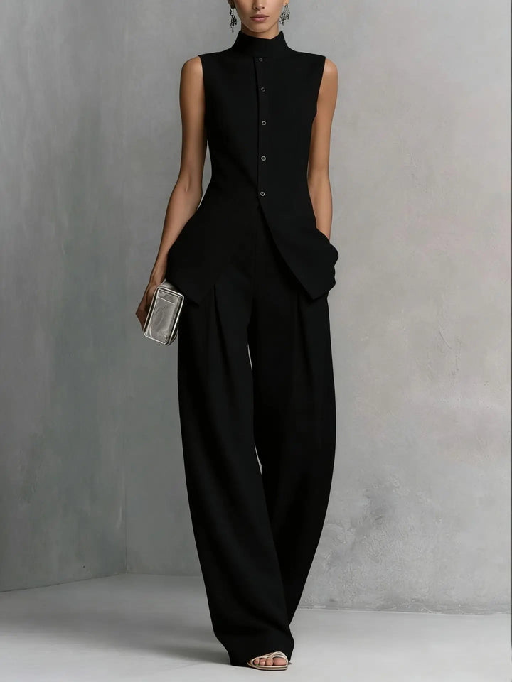 Viola Sleeveless Linen Pant Set