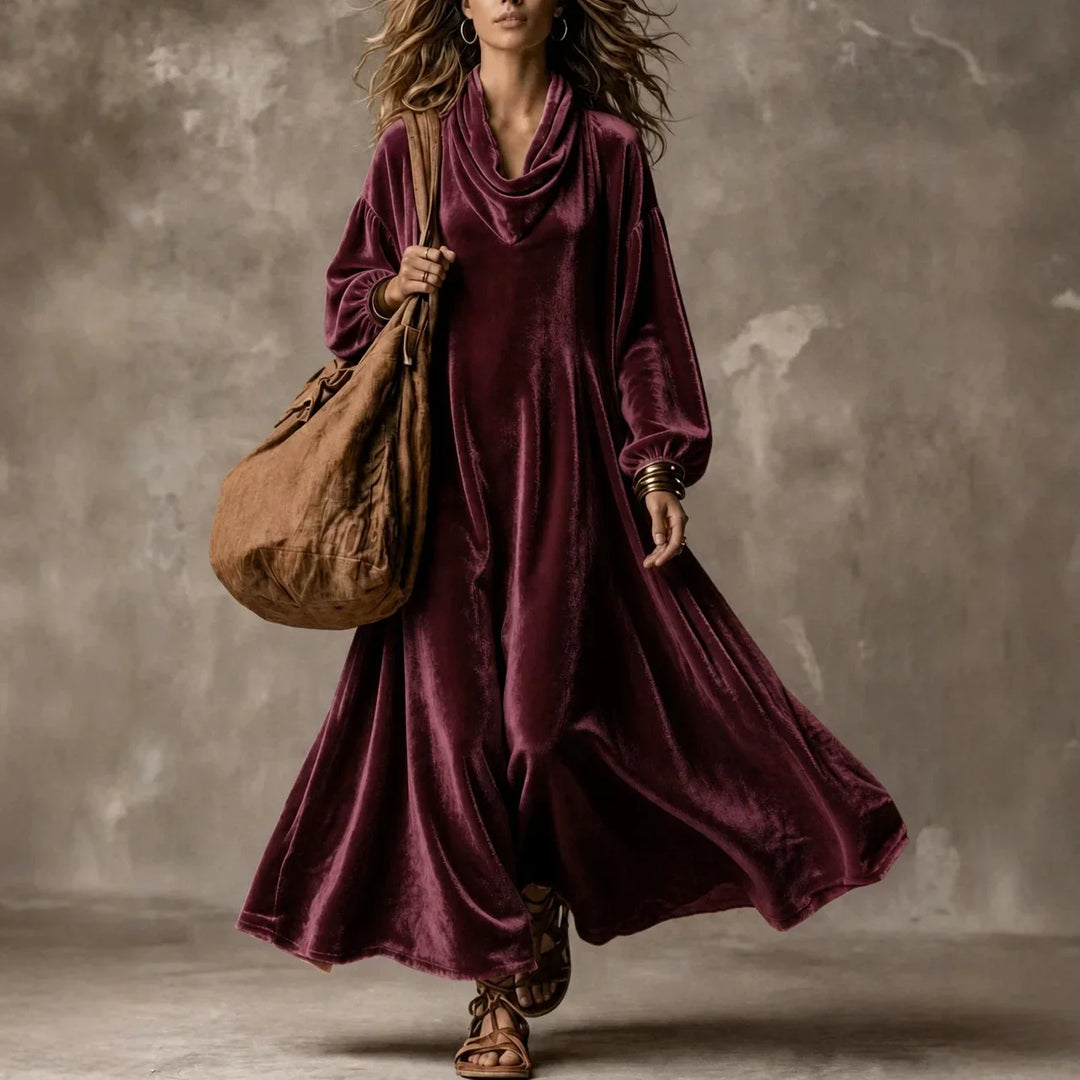 Clementine Cowl Neck Maxi Dress