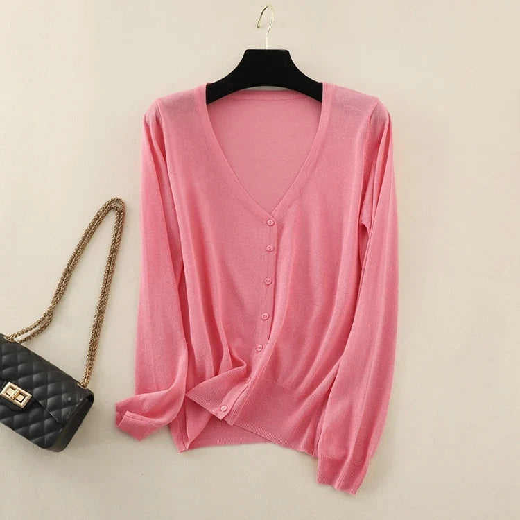 Adele Ice Silk Cardigan