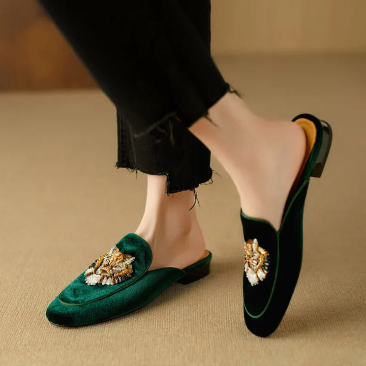 Delila Velvet Summer Mules