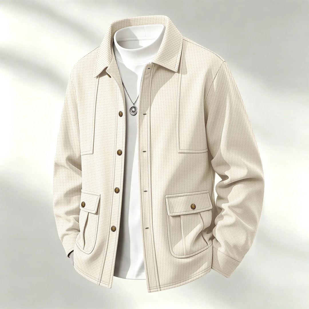Lachlan Waffle Knit Shirt Jacket