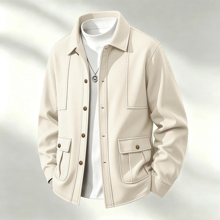 Lachlan Waffle Knit Shirt Jacket