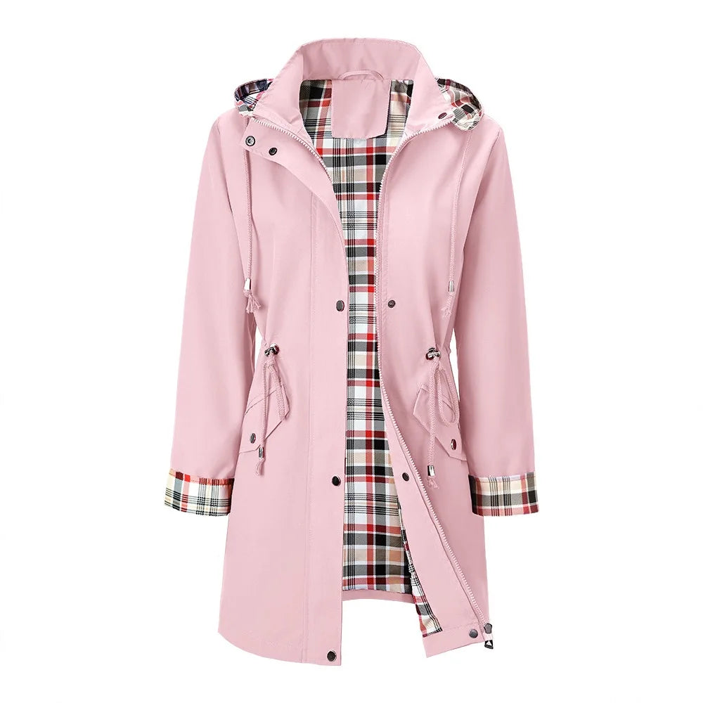 Yolanda Drawstring Waist Rain Jacket