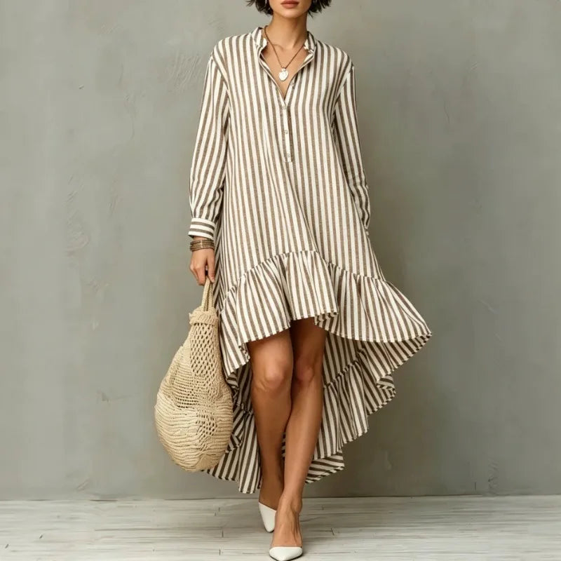 Bettina Stand Collar Midi Dress