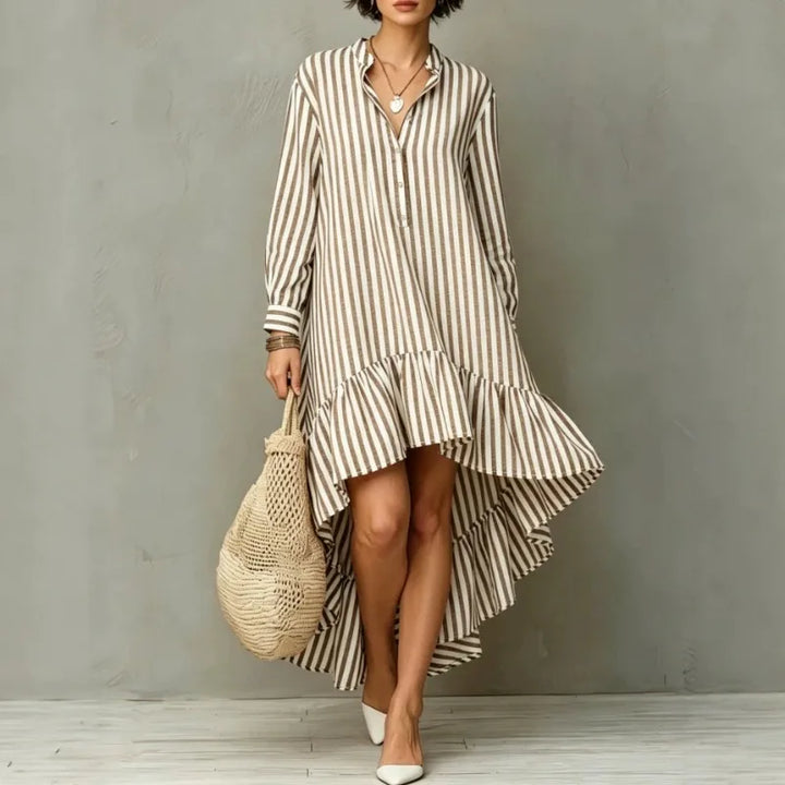 Bettina Stand Collar Midi Dress