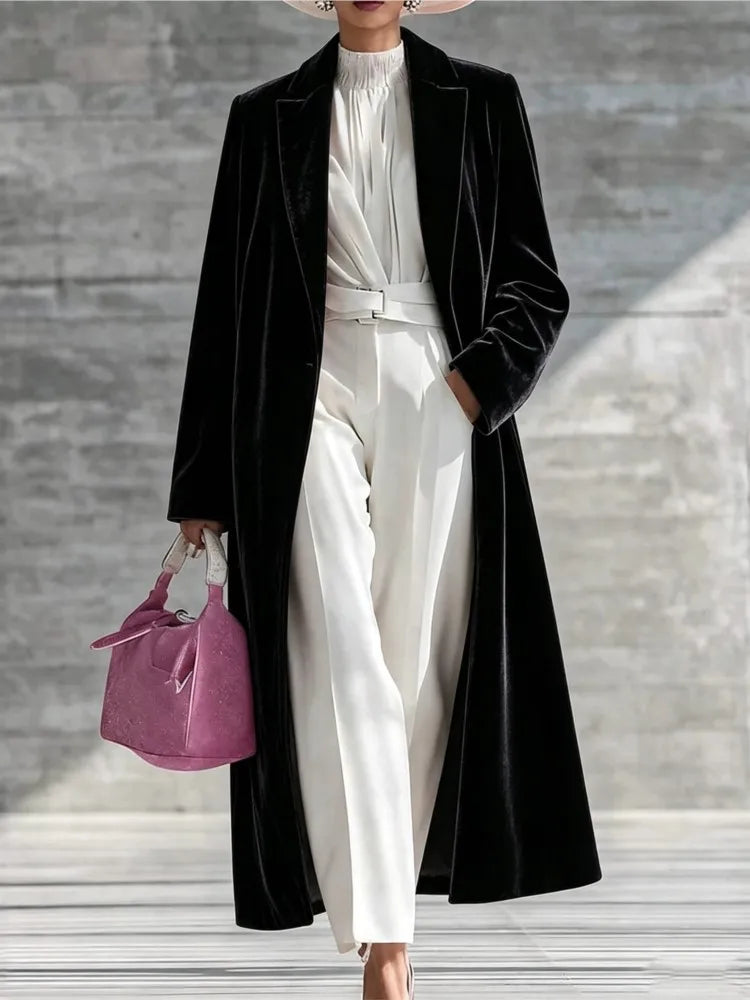 Undine Velvet Maxi Coat
