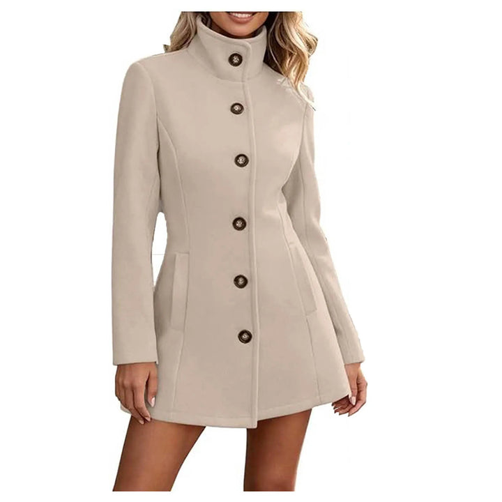 Vesper Stand Collar Peacoat