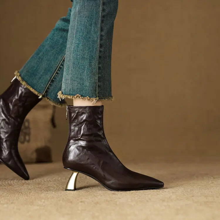 Andrea Genuine Leather Ankle Boots