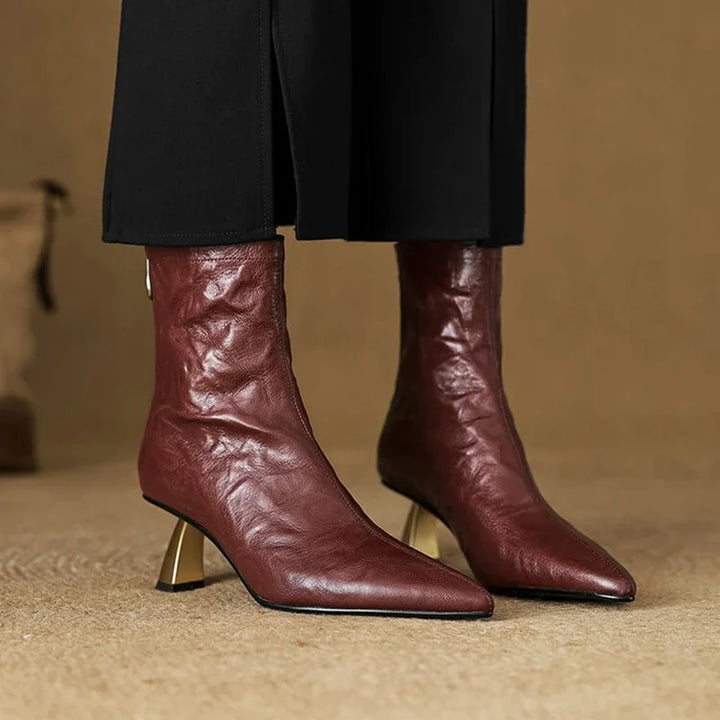 Andrea Genuine Leather Ankle Boots