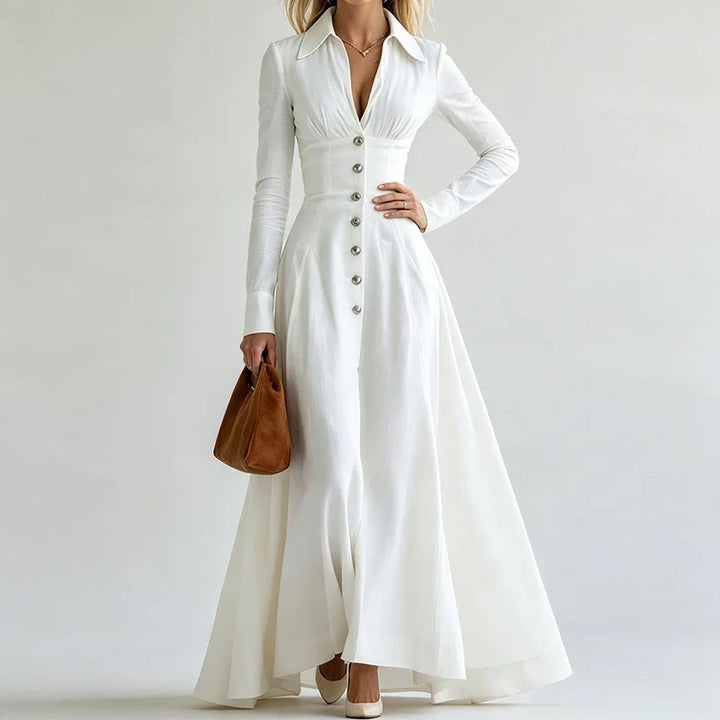 Clemence Button Front Maxi Dress
