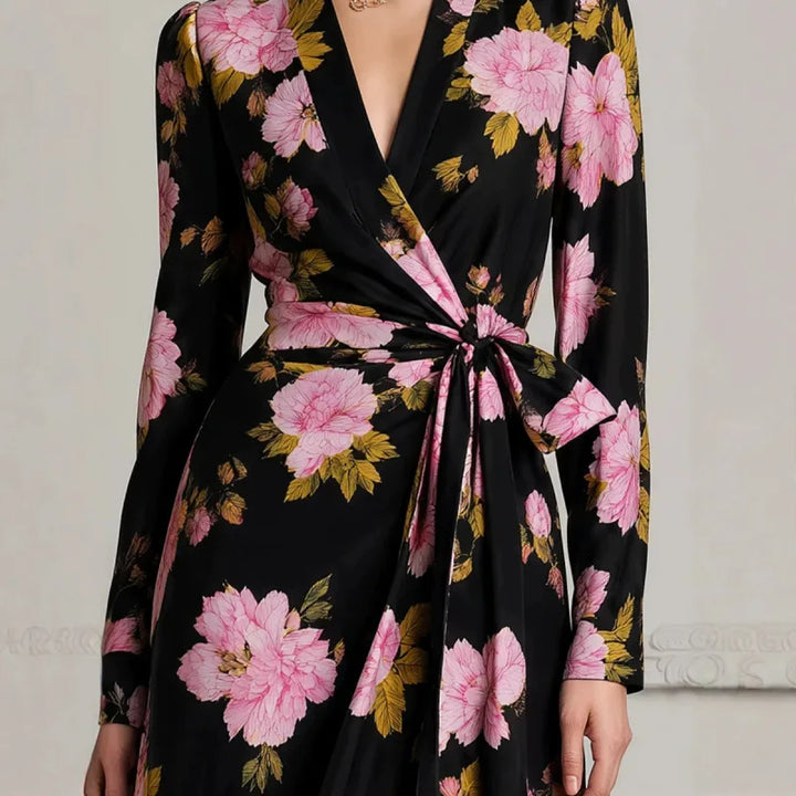 Perpetua Wrap Front Floral Dress