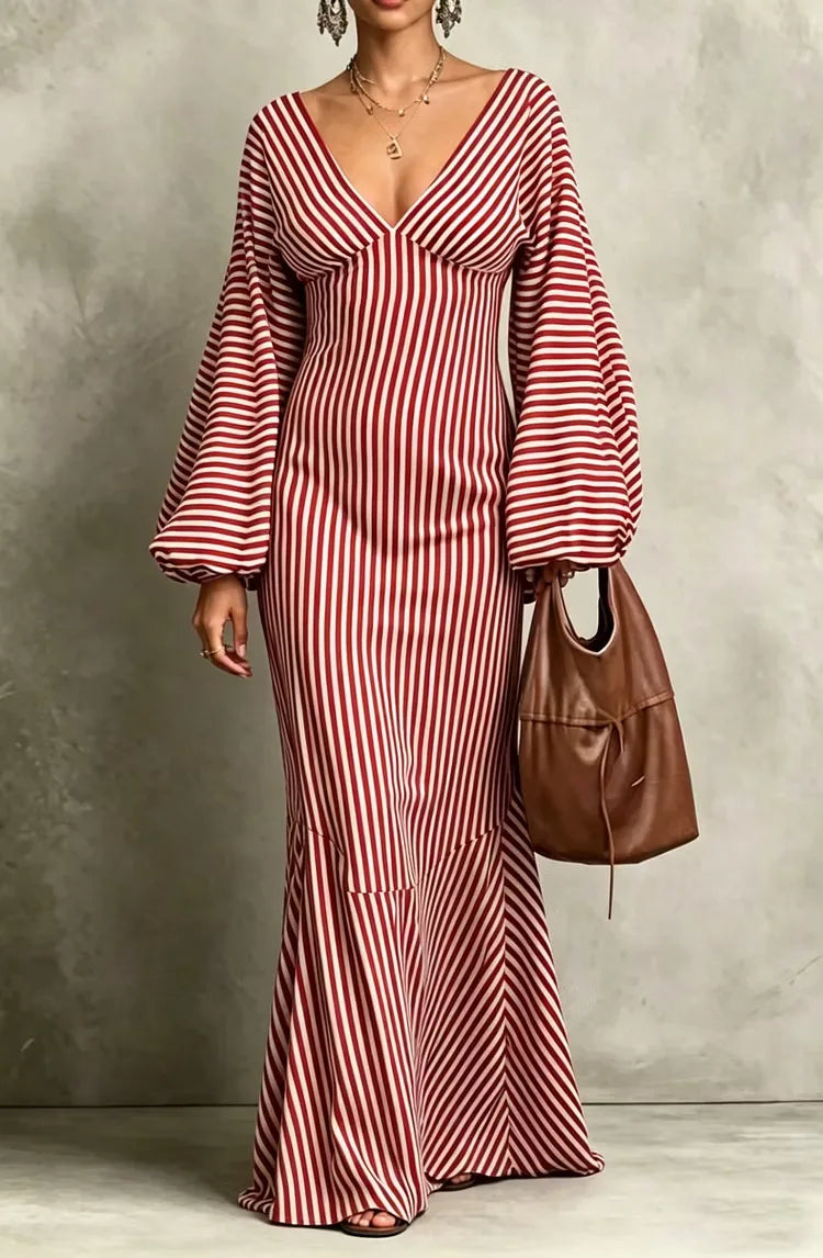 Cosima Lantern Sleeve Maxi Dress
