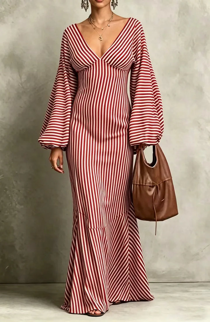 Cosima Lantern Sleeve Maxi Dress