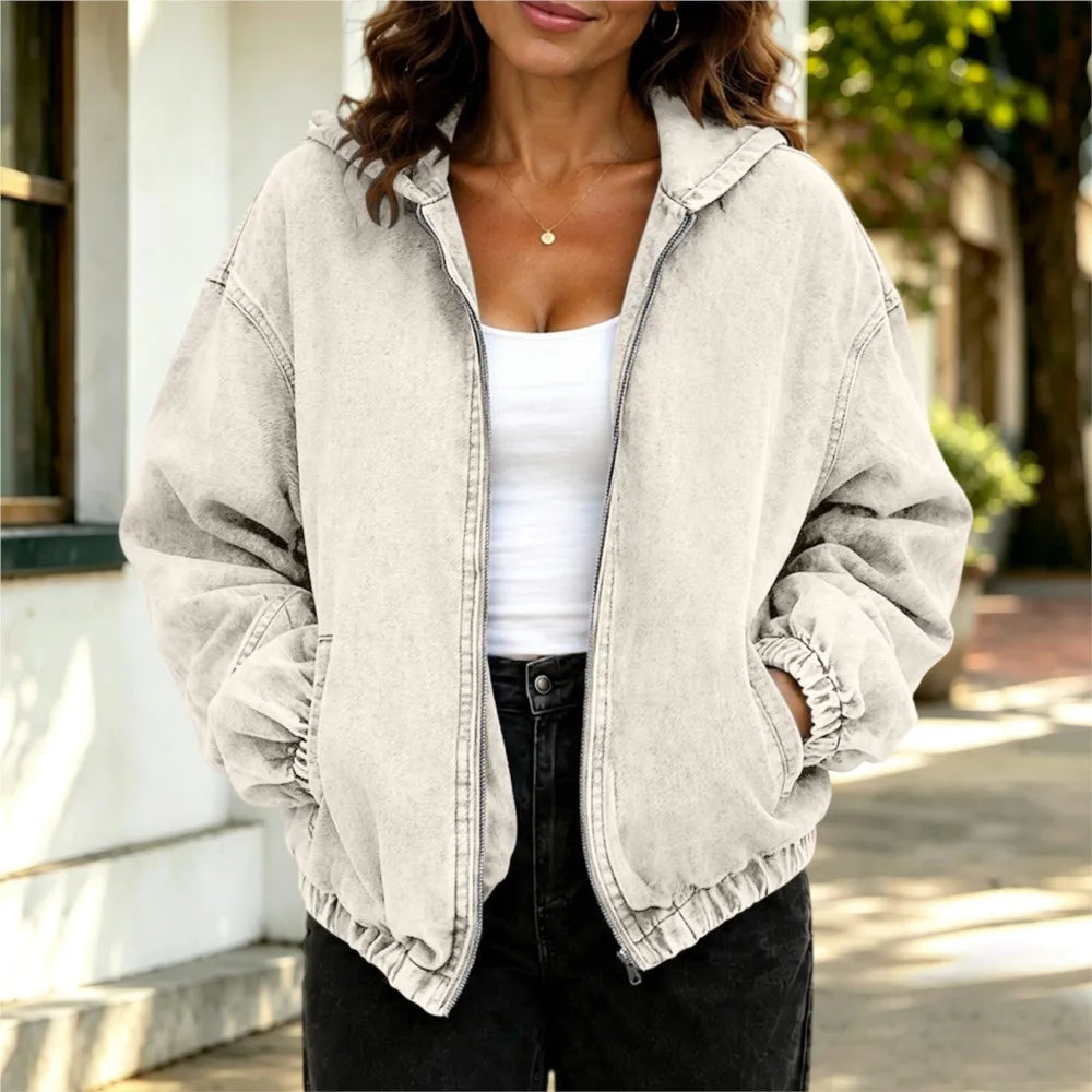 Sabeline Hooded Denim Jacket