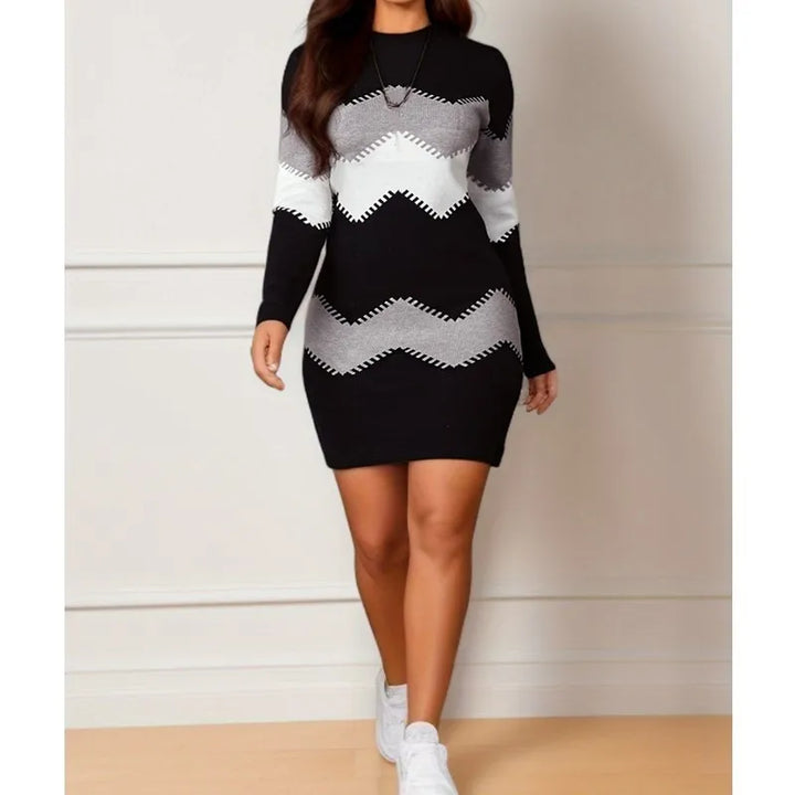 Maren Chevron Knit Dress