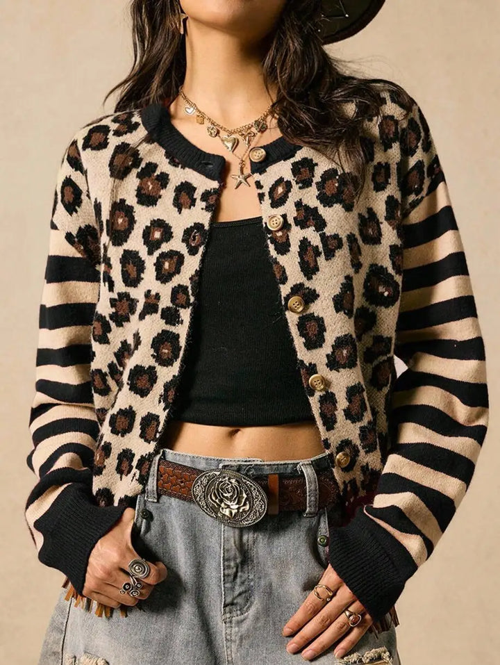 Verena Leopard Print Cardigan
