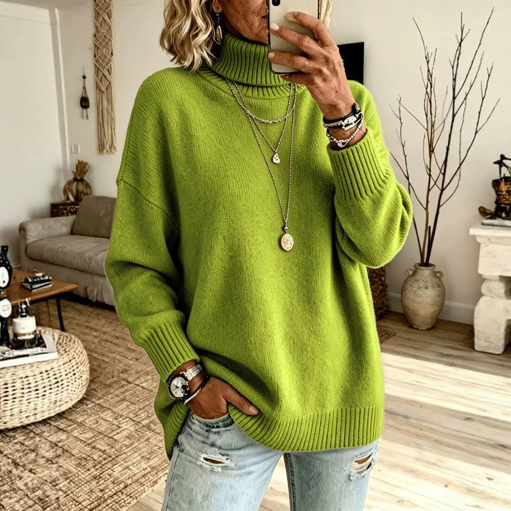 Celine Ribbed Turtleneck Sweater