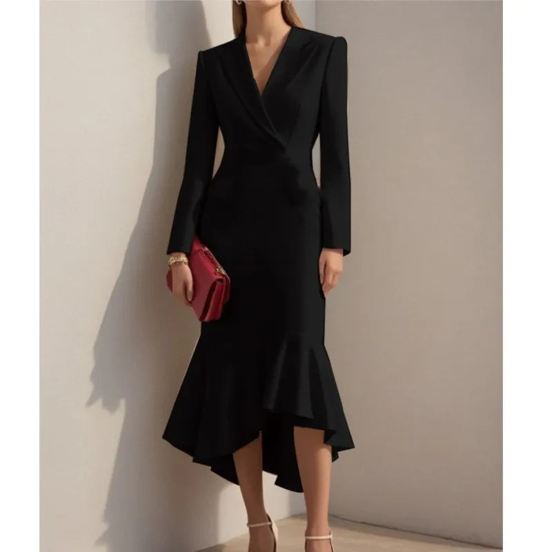 Palmer Notched Lapel Dress