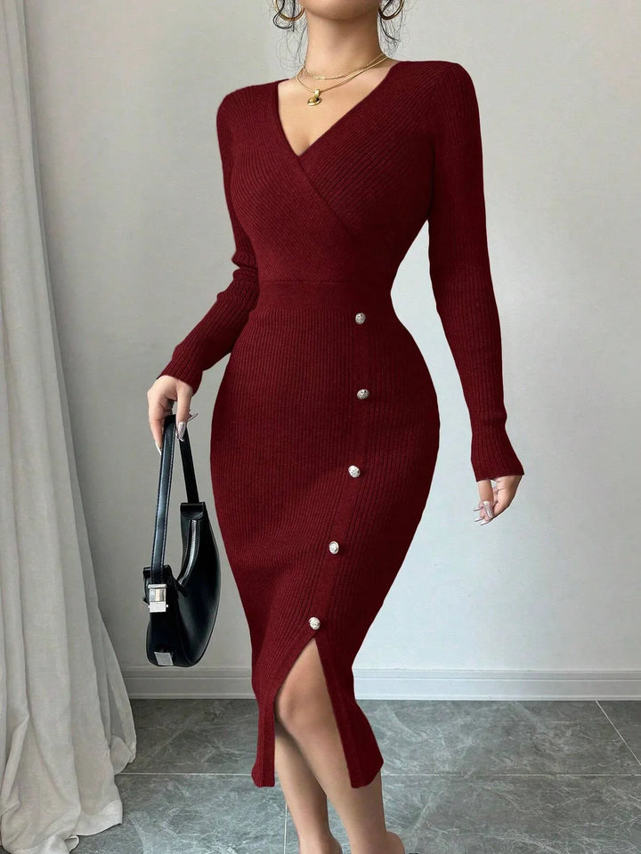 Zelie Ribbed Knit Dress