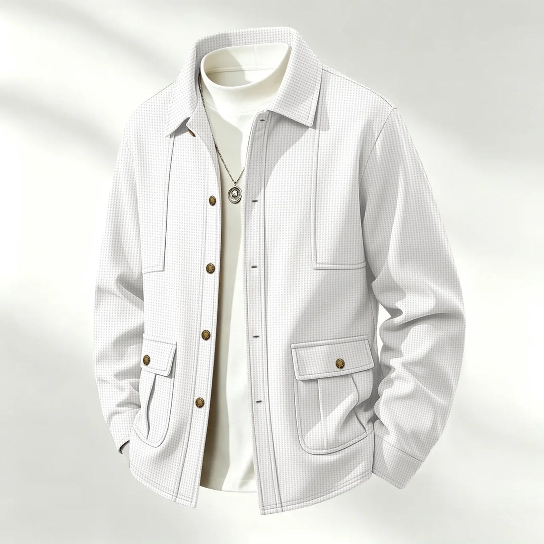 Lachlan Waffle Knit Shirt Jacket