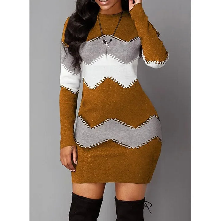 Maren Chevron Knit Dress
