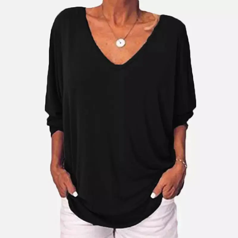 Simone V-Neck Button Top