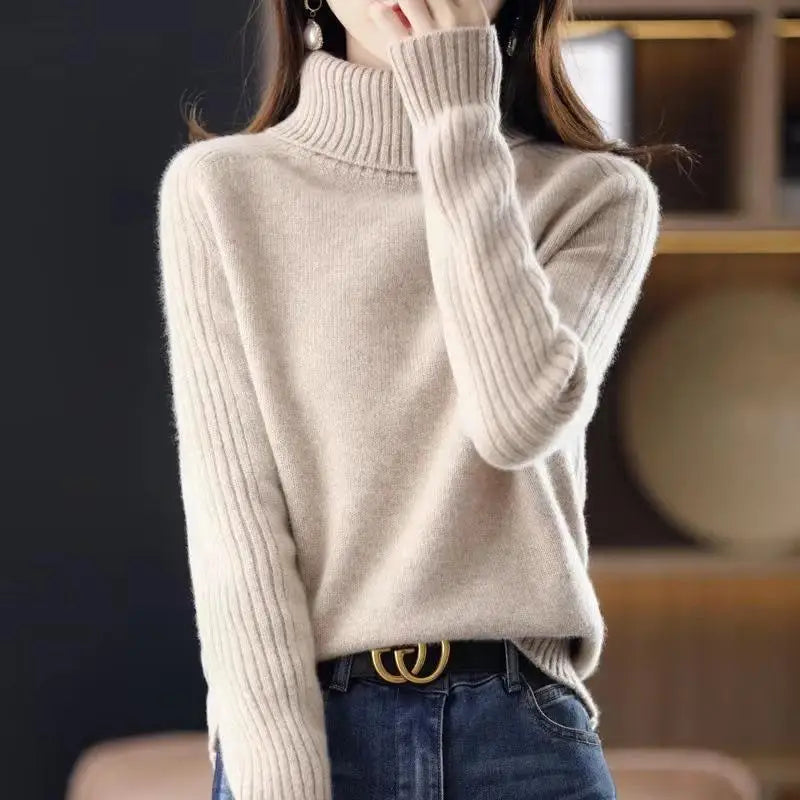 Eloise Ribbed Turtleneck Sweater