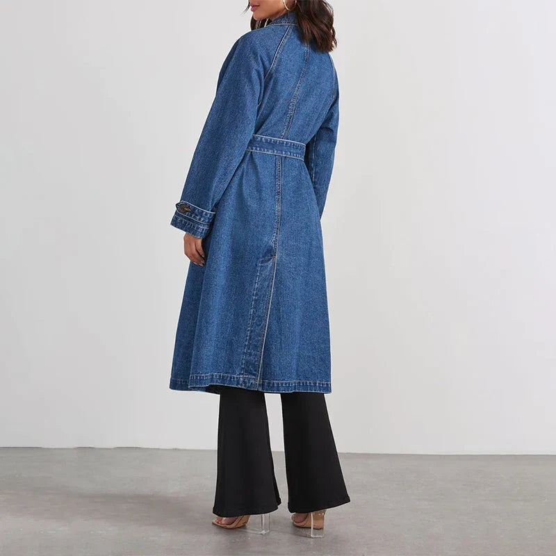 Merritt Tie Waist Denim Trench