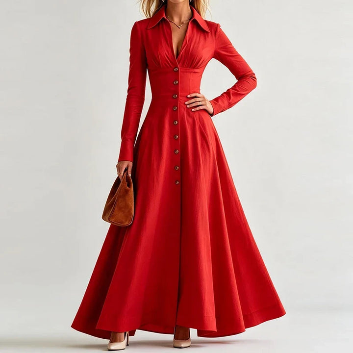 Clemence Button Front Maxi Dress