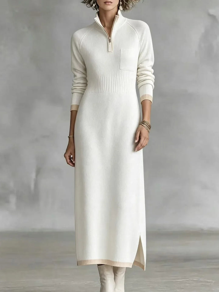 Rosalinde Ribbed Zip Maxi Dress