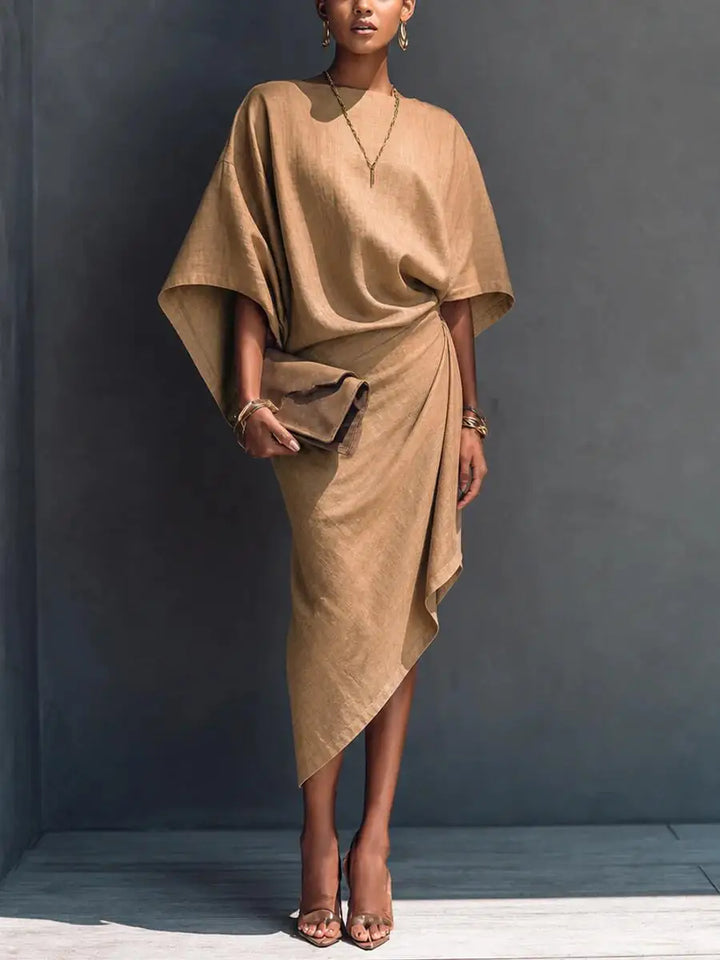 Odessa Batwing Sleeve Midi Dress