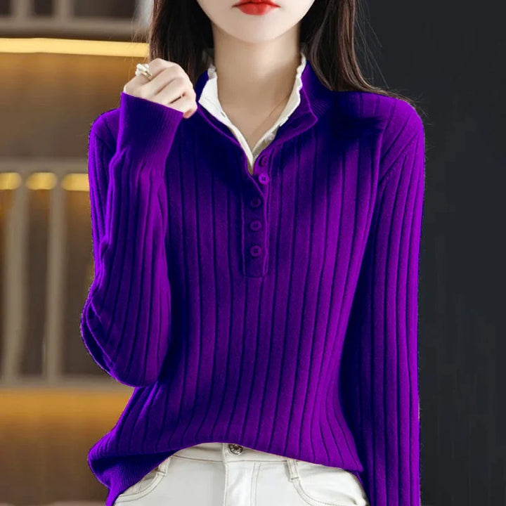 Juniper Button Up Ribbed Sweater