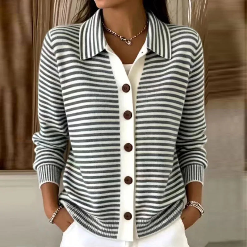 Gemma Striped Knit Cardigan